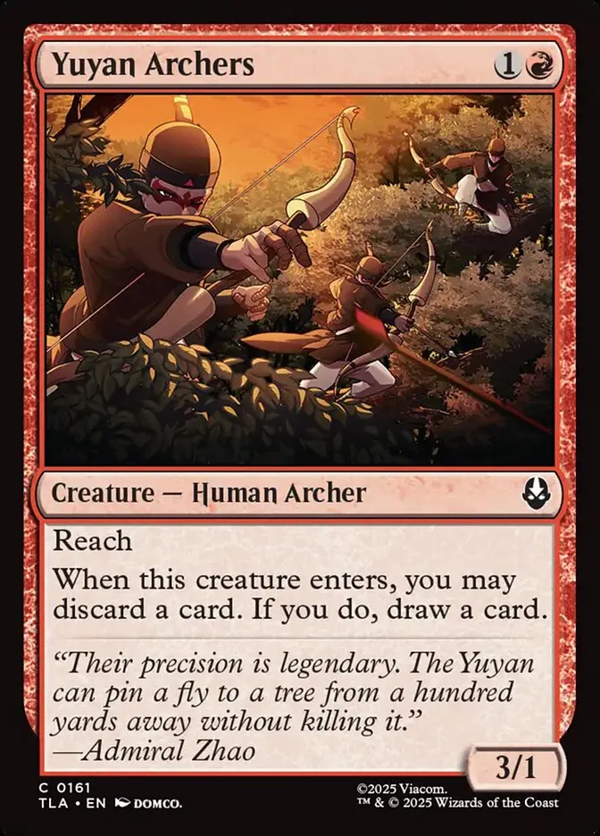 2025 Avatar: The Last Airbender Yuyan Archers #161 common card image