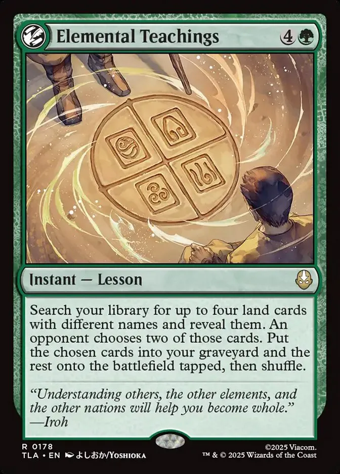 2025 Avatar: The Last Airbender Elemental Teachings rare #178 rare card image
