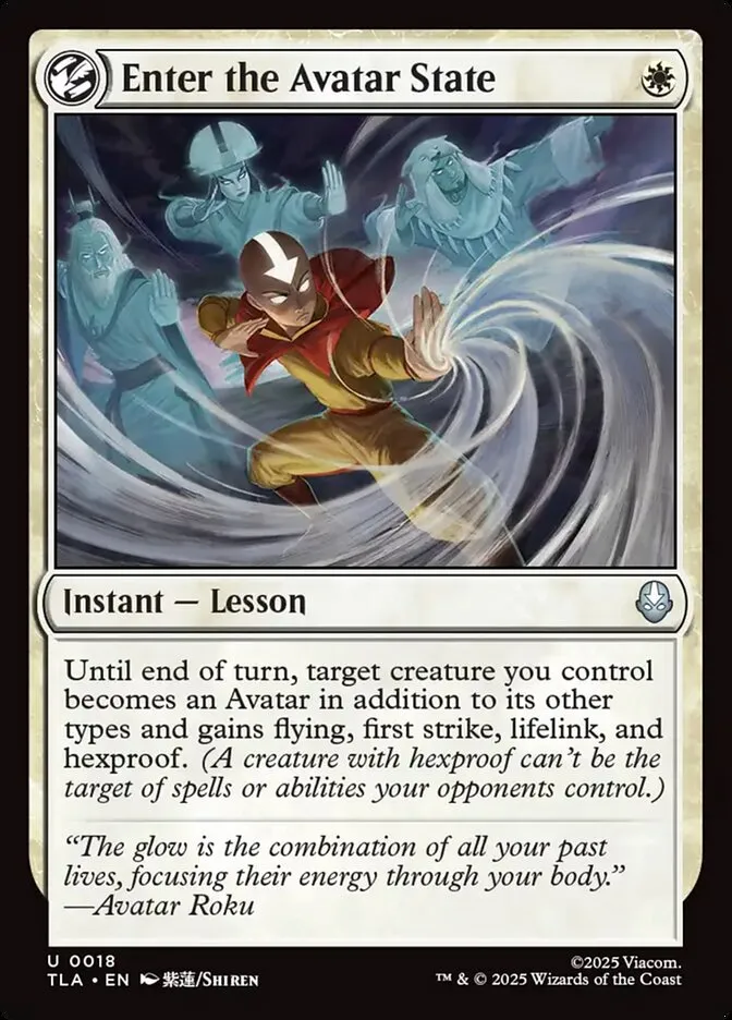 2025 Avatar: The Last Airbender Enter the Avatar State [Foil] uncommon #18 uncommon card image