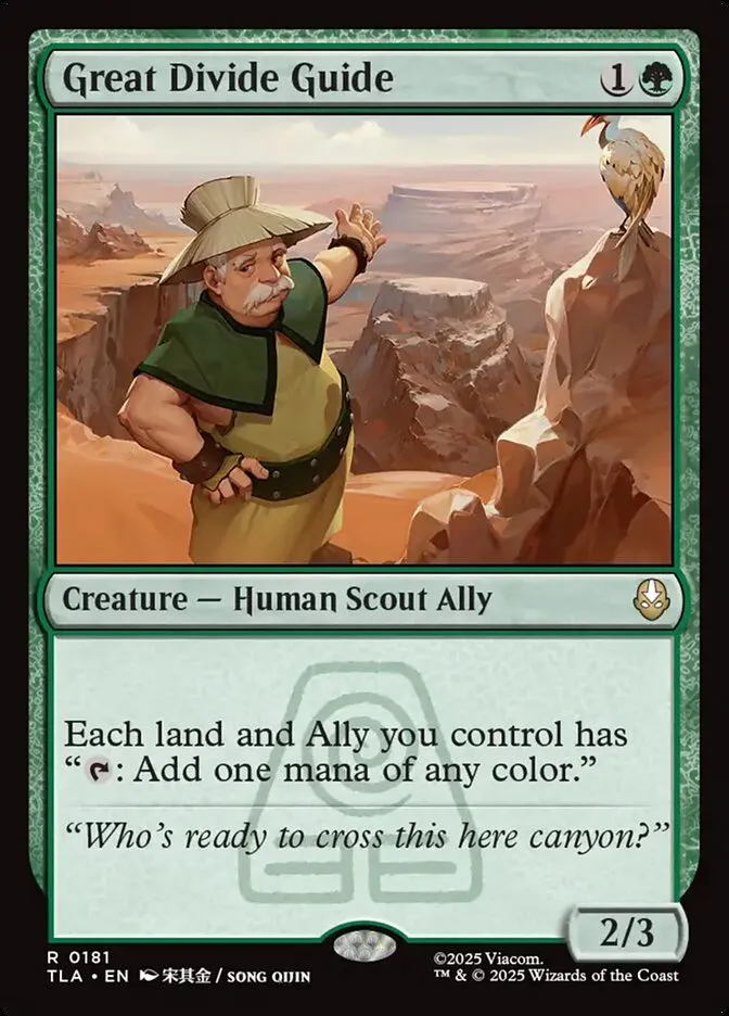 2025 Avatar: The Last Airbender Great Divide Guide rare #181 rare card image
