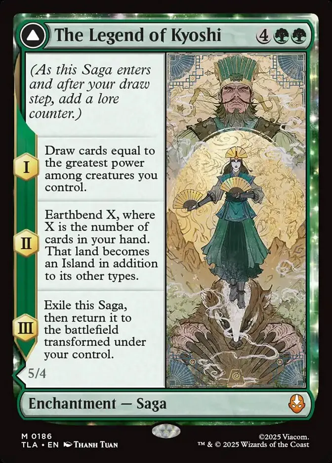 2025 Avatar: The Last Airbender The Legend of Kyoshi // Avatar Kyoshi #186 mythic card image