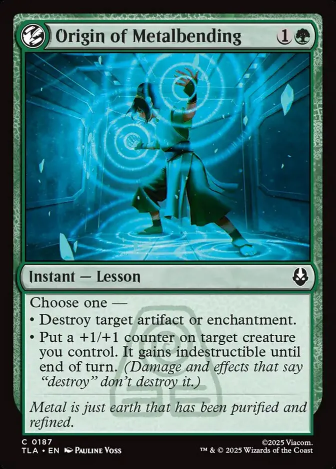 2025 Avatar: The Last Airbender Origin of Metalbending #187 common card image