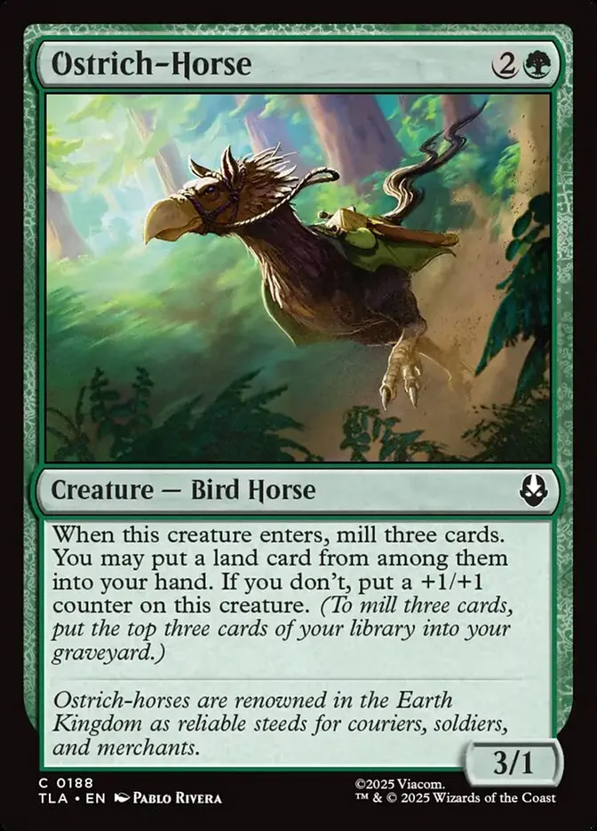 2025 Avatar: The Last Airbender Ostrich-Horse #188 common card image