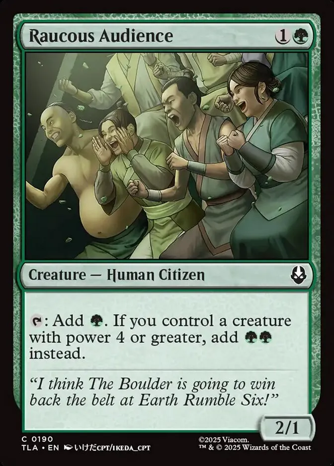 2025 Avatar: The Last Airbender Raucous Audience #190 common card image