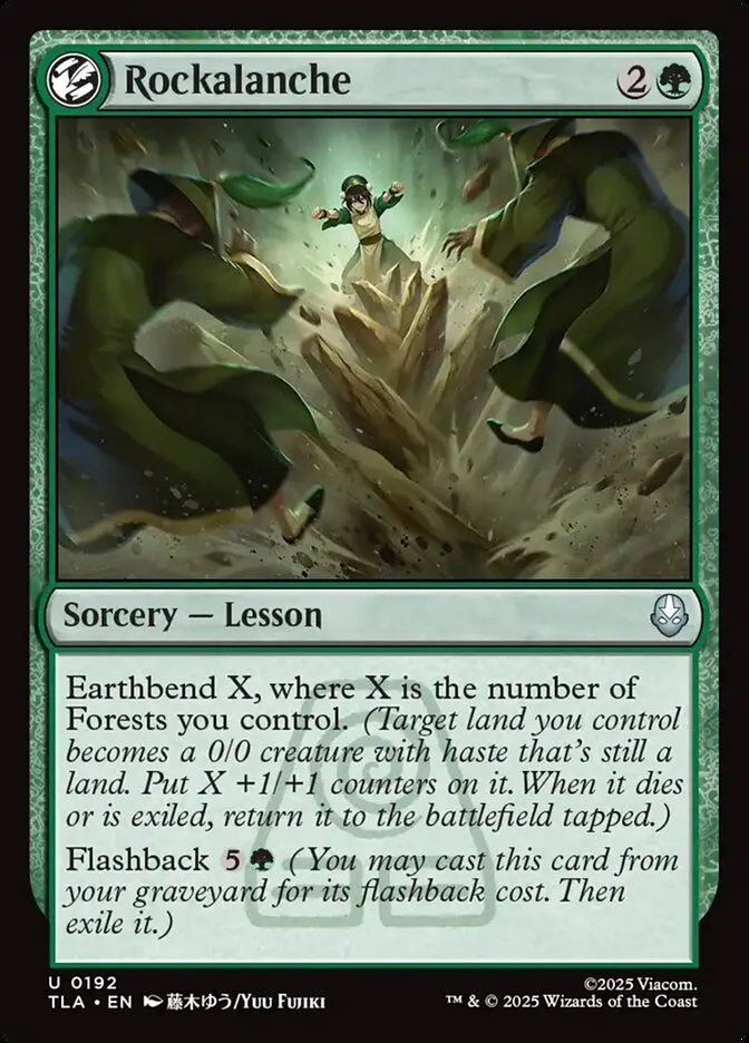 2025 Avatar: The Last Airbender Rockalanche #192 uncommon card image
