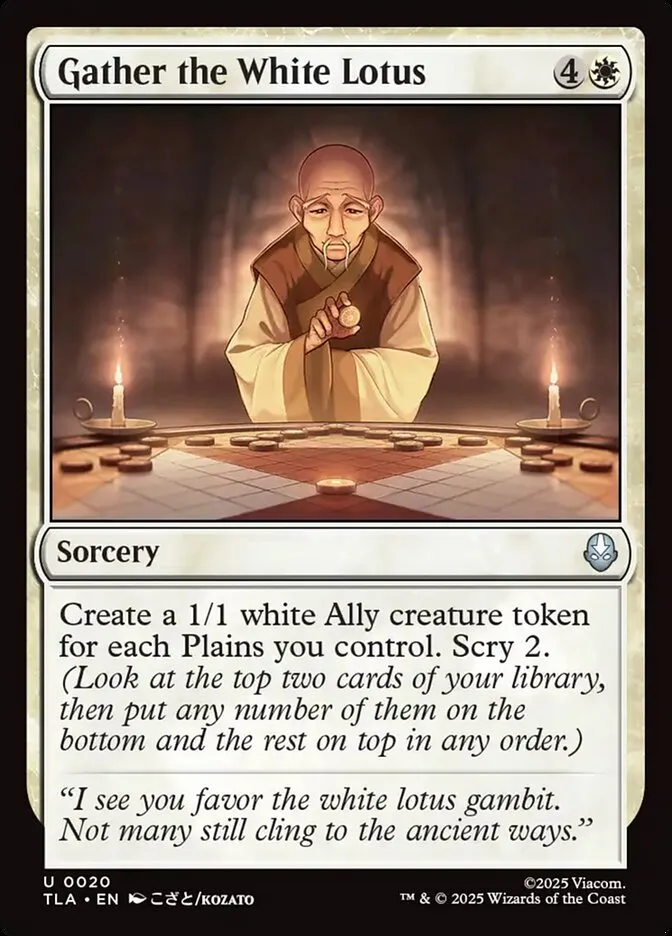 2025 Avatar: The Last Airbender Gather the White Lotus [Foil] uncommon #20 uncommon card image