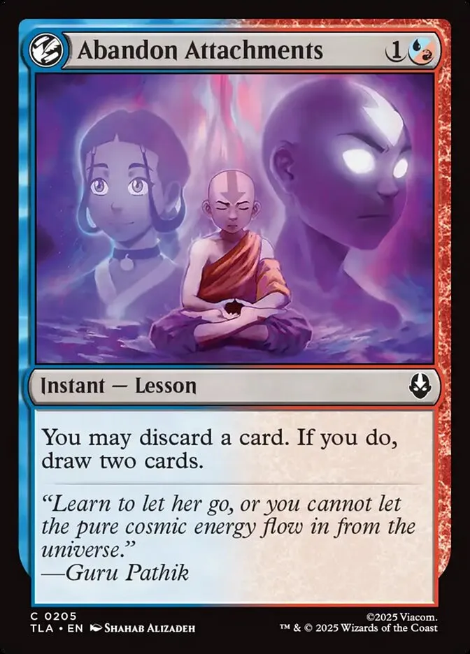 2025 Avatar: The Last Airbender Abandon Attachments #205 common card image