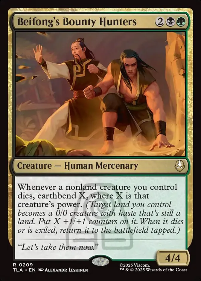 2025 Avatar: The Last Airbender Beifong's Bounty Hunters rare #209 rare card image