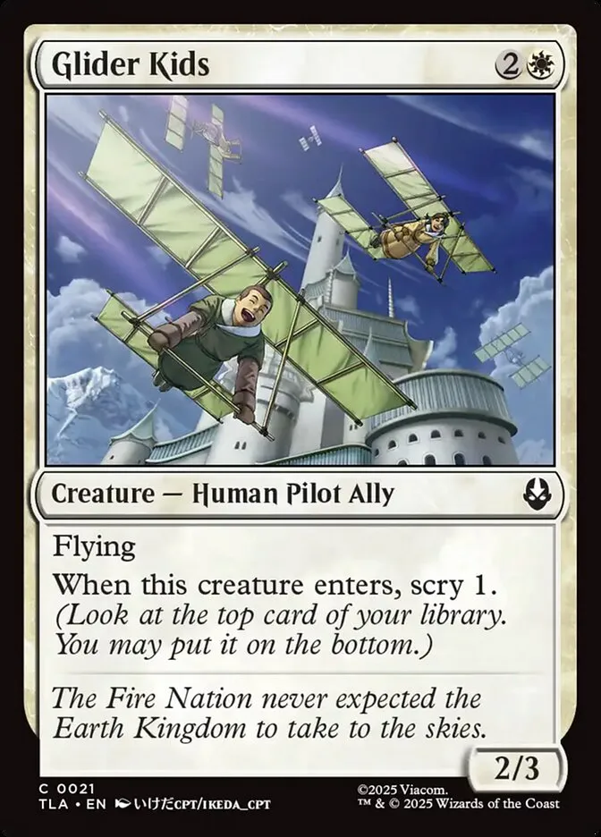 2025 Avatar: The Last Airbender Glider Kids [Foil] common #21 common card image
