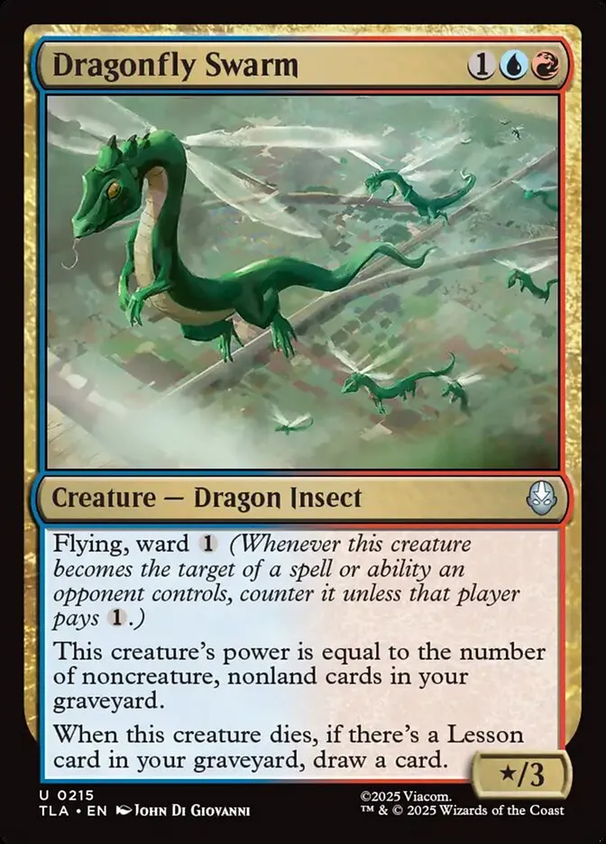 2025 Avatar: The Last Airbender Dragonfly Swarm #215 uncommon card image