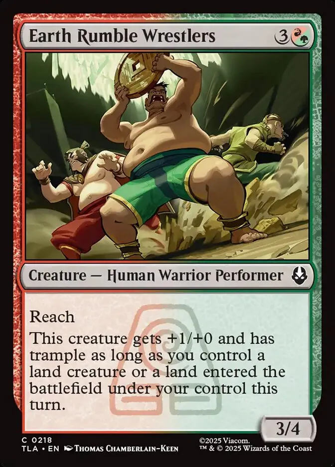 2025 Avatar: The Last Airbender Earth Rumble Wrestlers #218 common card image