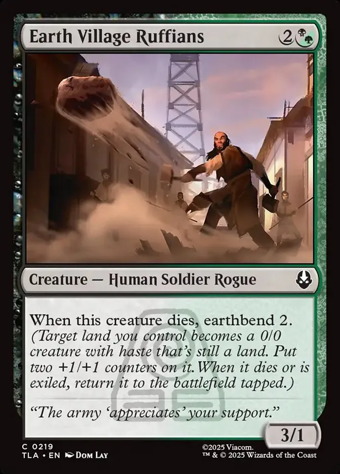 2025 Avatar: The Last Airbender Earth Village Ruffians #219 common card image