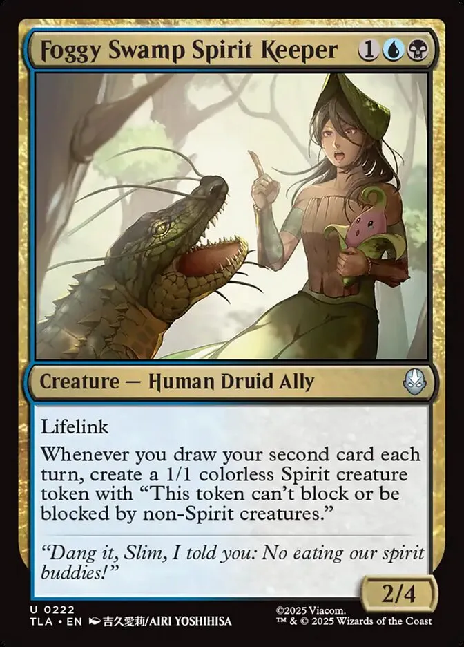 2025 Avatar: The Last Airbender Foggy Swamp Spirit Keeper #222 uncommon card image