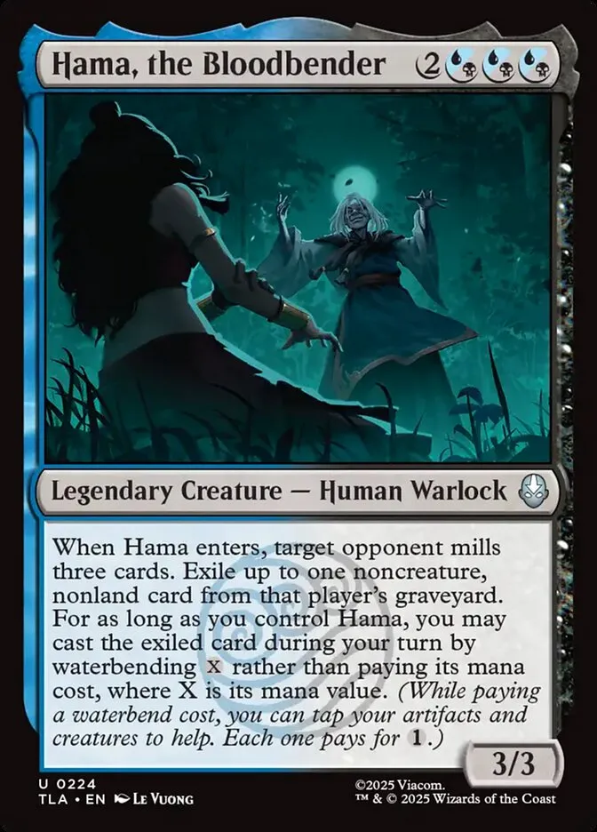 2025 Avatar: The Last Airbender Hama, the Bloodbender #224 uncommon card image