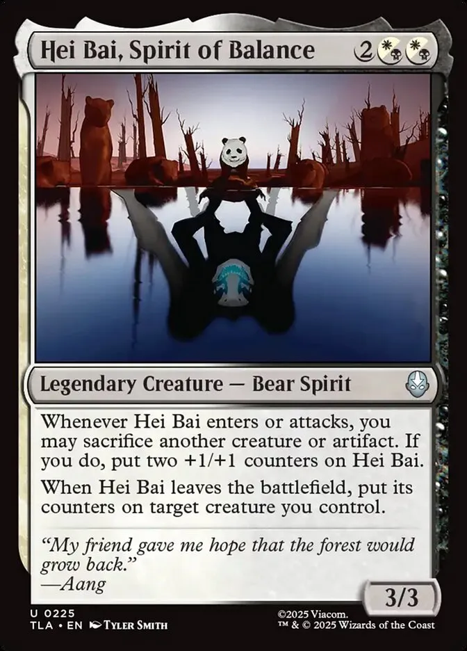 2025 Avatar: The Last Airbender Hei Bai, Spirit of Balance #225 uncommon card image
