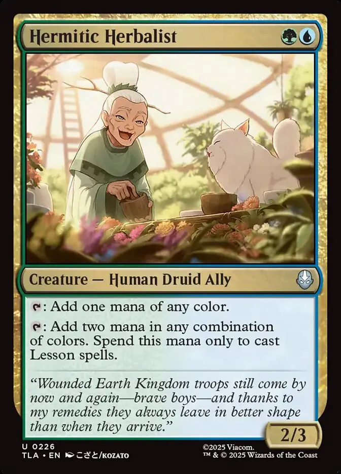 2025 Avatar: The Last Airbender Hermitic Herbalist #226 uncommon card image