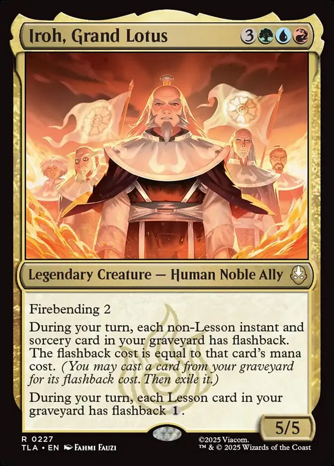 2025 Avatar: The Last Airbender Iroh, Grand Lotus #227 rare card image