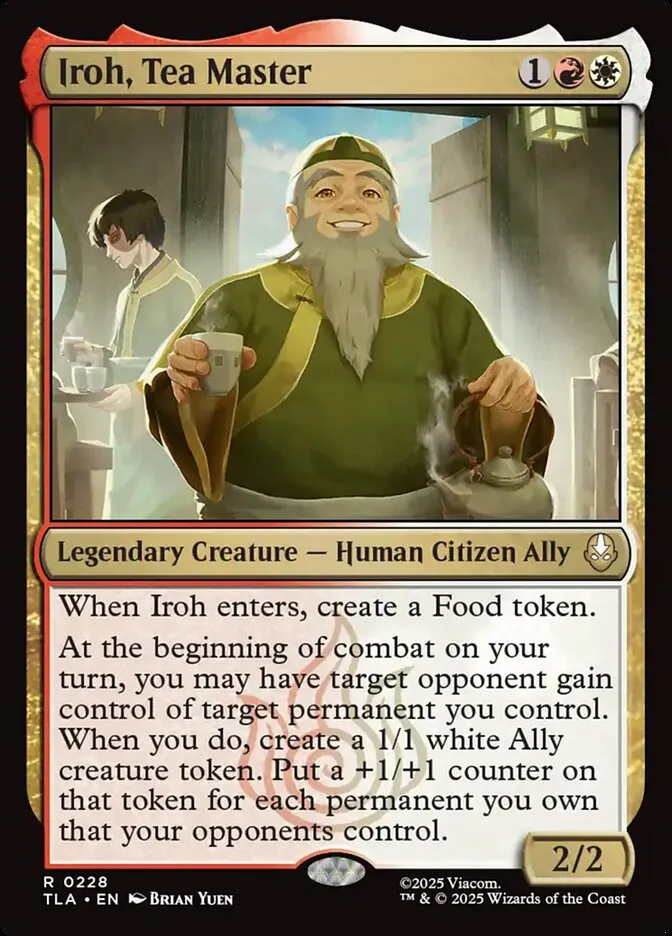 2025 Avatar: The Last Airbender Iroh, Tea Master #228 rare card image