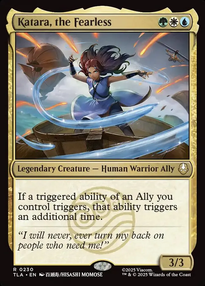 2025 Avatar: The Last Airbender Katara, the Fearless #230 rare card image