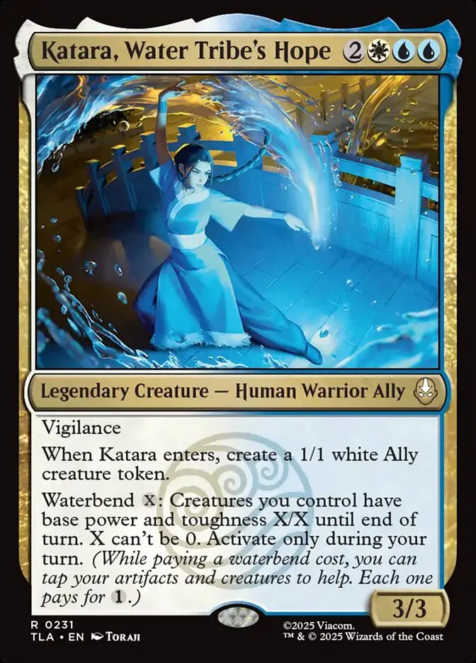 2025 Avatar: The Last Airbender Katara, Water Tribe's Hope #231 rare card image