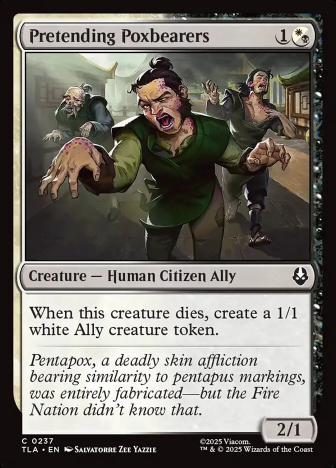 2025 Avatar: The Last Airbender Pretending Poxbearers #237 common card image