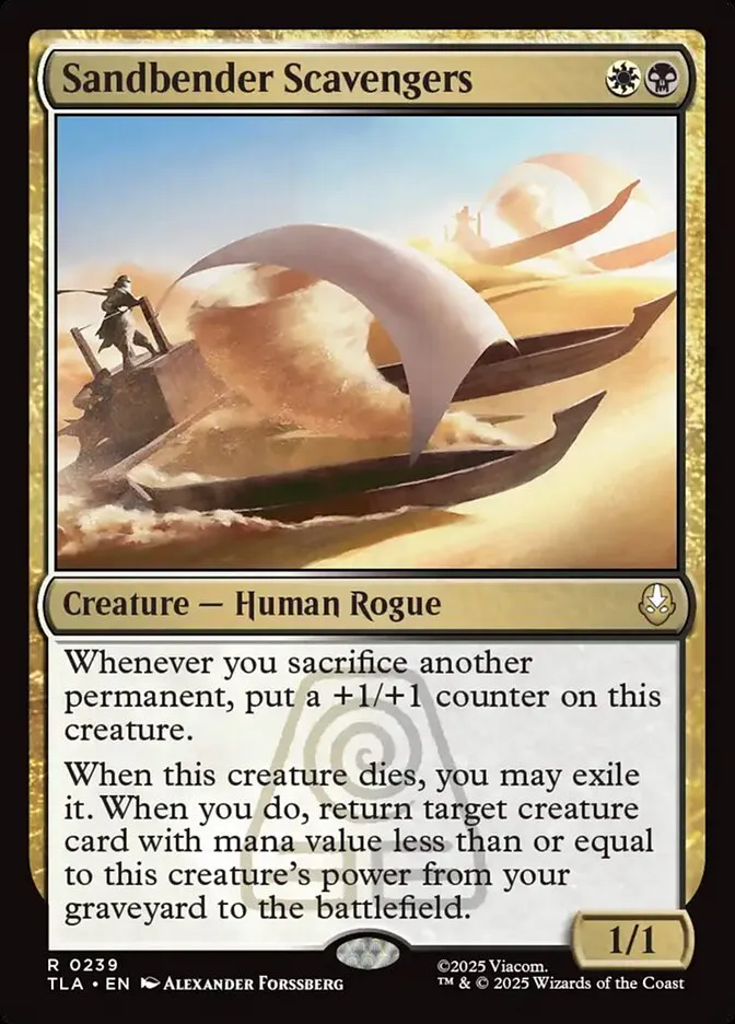 2025 Avatar: The Last Airbender Sandbender Scavengers #239 rare card image