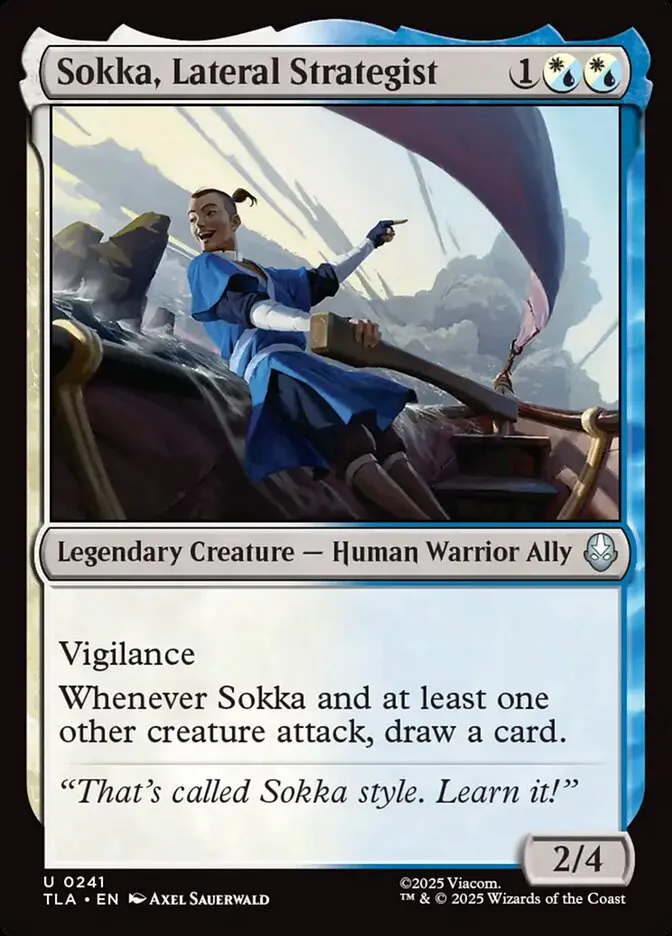 2025 Avatar: The Last Airbender Sokka, Lateral Strategist #241 uncommon card image