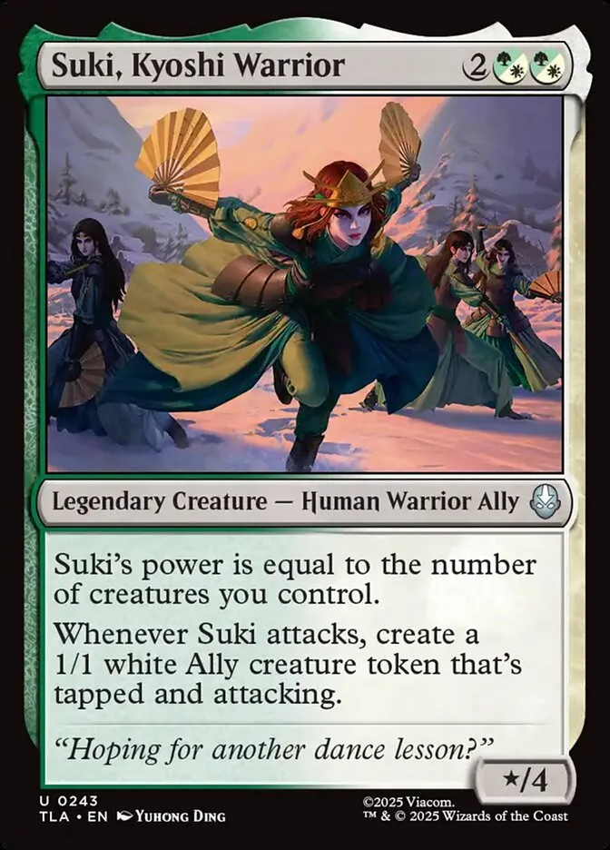 2025 Avatar: The Last Airbender Suki, Kyoshi Warrior #243 uncommon card image