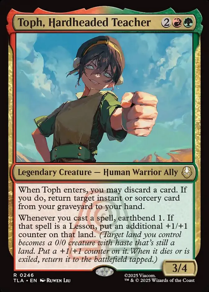 2025 Avatar: The Last Airbender Toph, Hardheaded Teacher #246 rare card image
