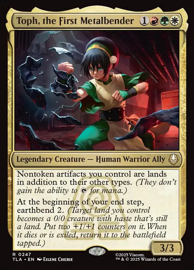 2025 Avatar: The Last Airbender Toph, the First Metalbender #247 rare card image