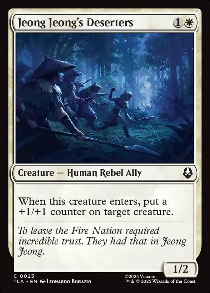 2025 Avatar: The Last Airbender Jeong Jeong's Deserters [Foil] common #25 common card image
