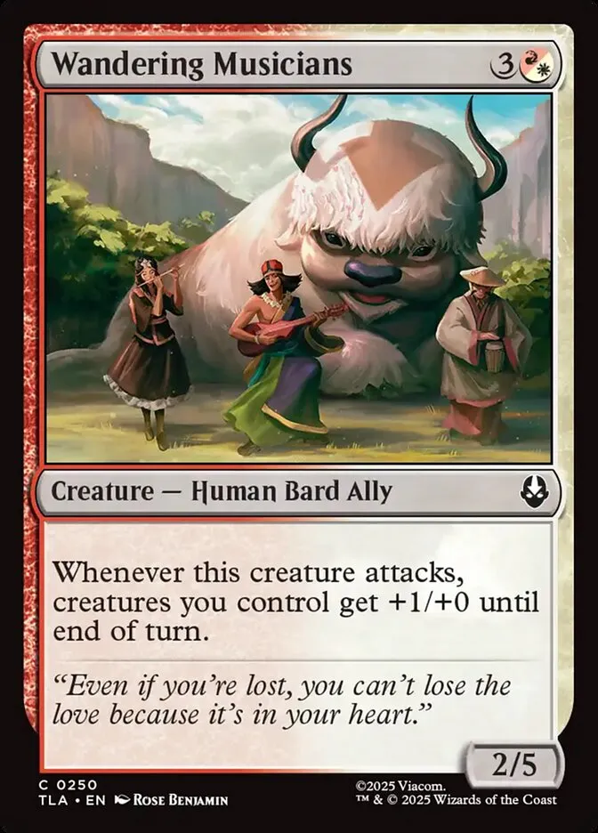 2025 Avatar: The Last Airbender Wandering Musicians #250 common card image