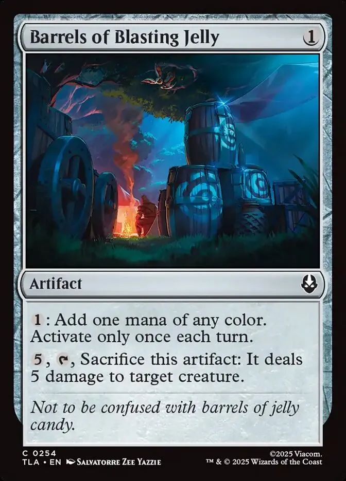 2025 Avatar: The Last Airbender Barrels of Blasting Jelly #254 common card image