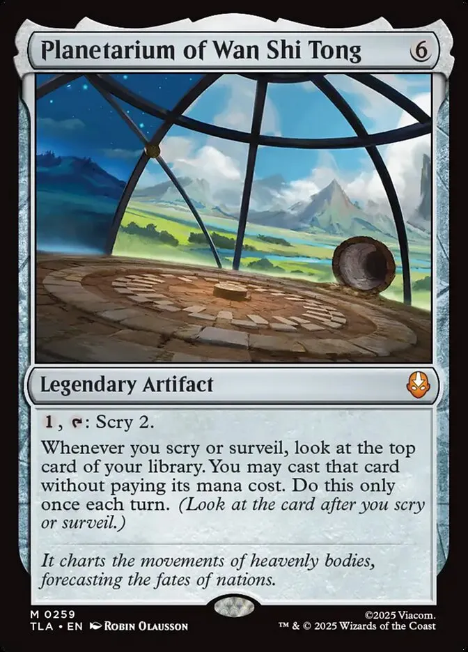 2025 Avatar: The Last Airbender Planetarium of Wan Shi Tong #259 mythic card image