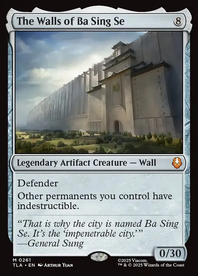 2025 Avatar: The Last Airbender The Walls of Ba Sing Se [Foil] mythic #261 mythic card image