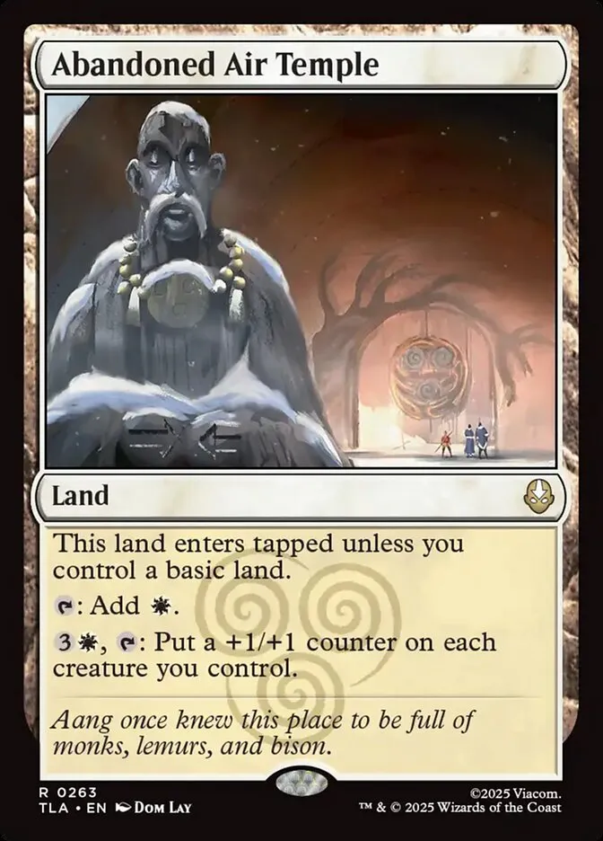 2025 Avatar: The Last Airbender Abandoned Air Temple #263 rare card image