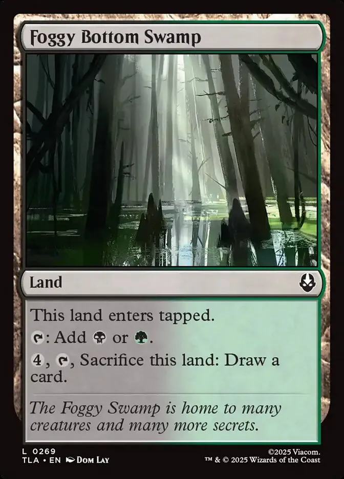 2025 Avatar: The Last Airbender Foggy Bottom Swamp #269 common card image