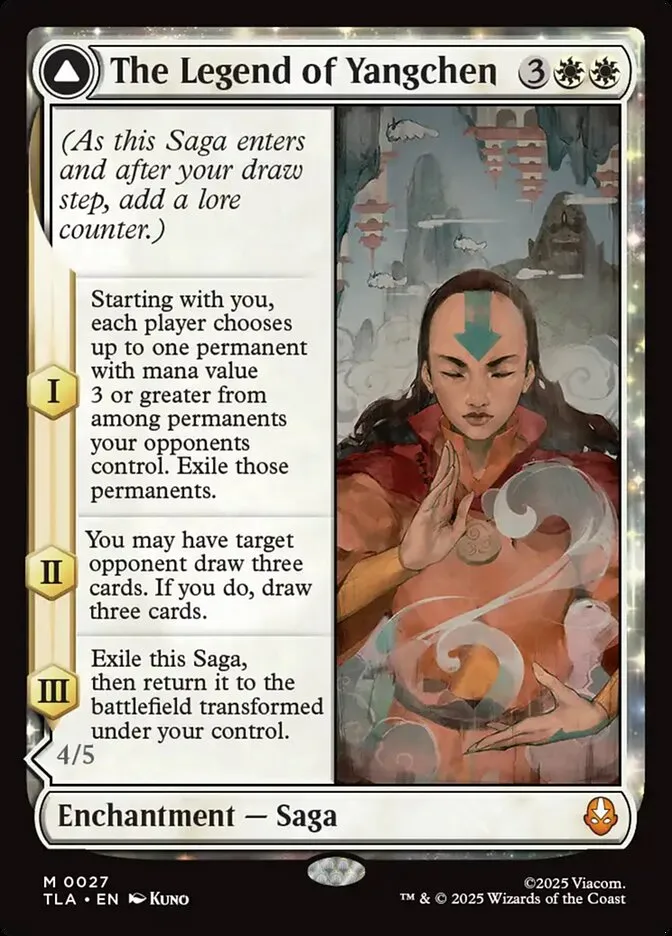 2025 Avatar: The Last Airbender The Legend of Yangchen // Avatar Yangchen [Foil] mythic #27 mythic card image