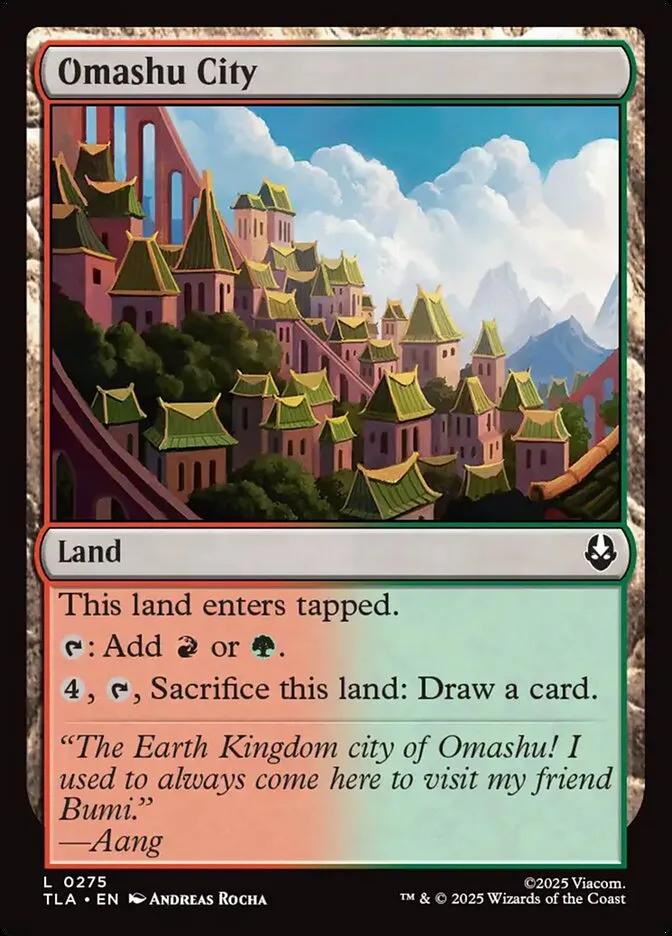 2025 Avatar: The Last Airbender Omashu City #275 common card image