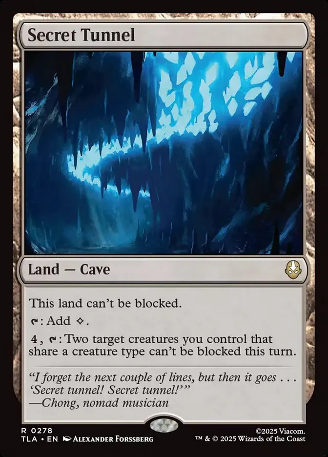 2025 Avatar: The Last Airbender Secret Tunnel #278 rare card image