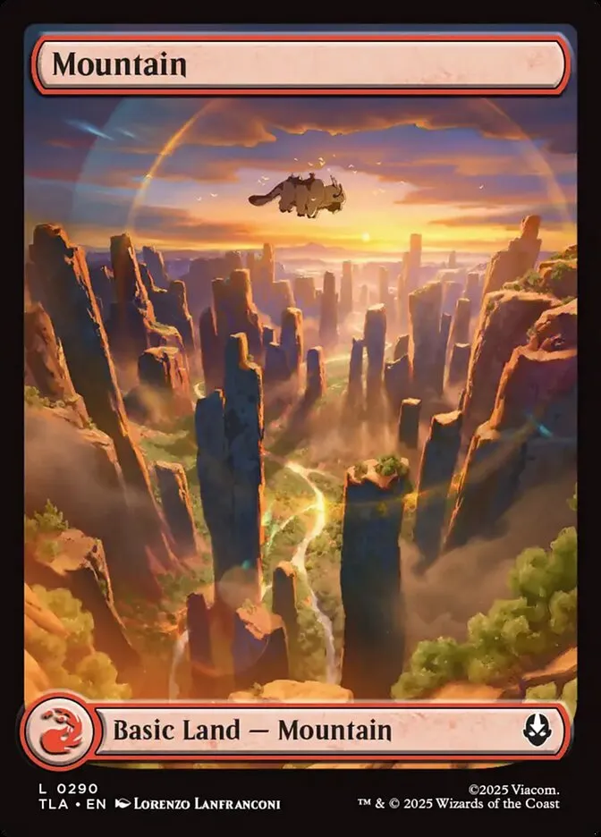 2025 Avatar: The Last Airbender Mountain #290 common card image