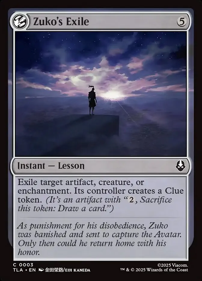 2025 Avatar: The Last Airbender Zuko's Exile [Foil] common #3 common card image