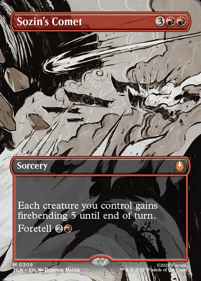 2025 Avatar: The Last Airbender Sozin's Comet mythic #309 mythic card image