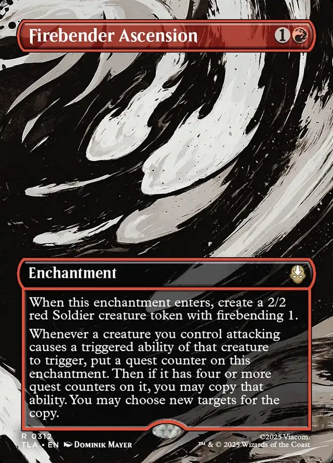 2025 Avatar: The Last Airbender Firebender Ascension rare #312 rare card image