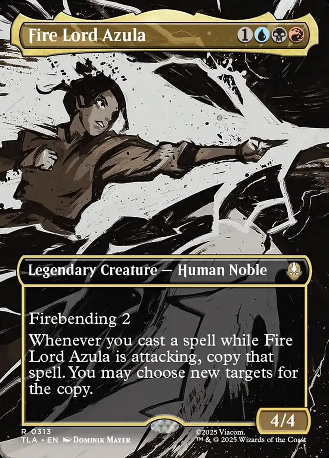 2025 Avatar: The Last Airbender Fire Lord Azula rare #313 rare card image