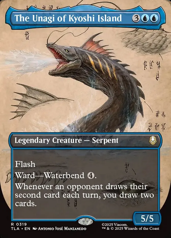 2025 Avatar: The Last Airbender The Unagi of Kyoshi Island rare #319 rare card image