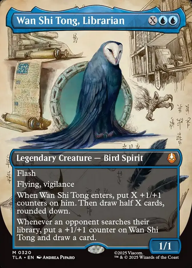 2025 Avatar: The Last Airbender Wan Shi Tong, Librarian [Borderless Foil] mythic #320 mythic card image