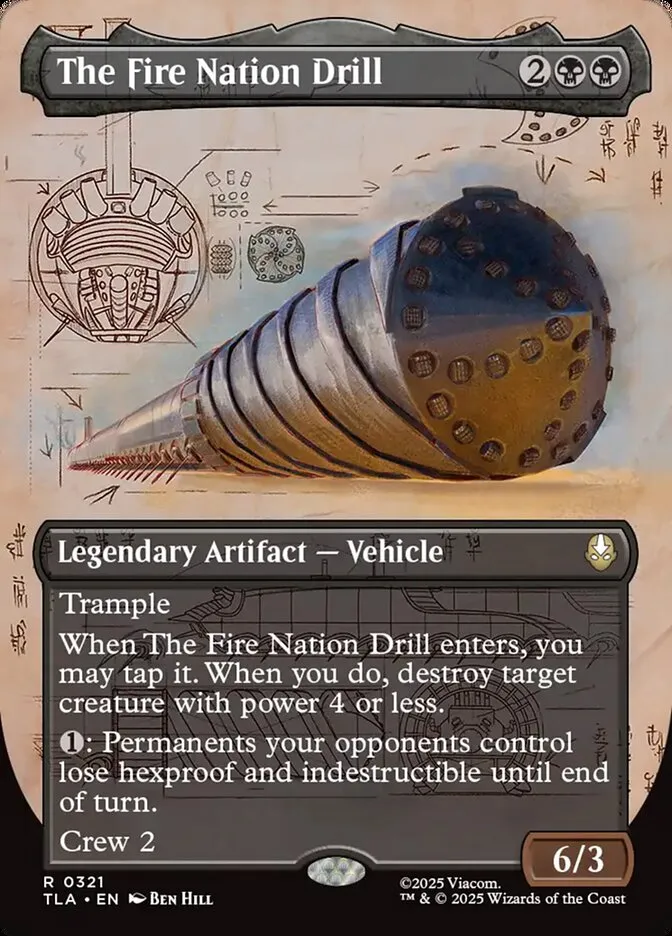 2025 Avatar: The Last Airbender The Fire Nation Drill rare #321 rare card image