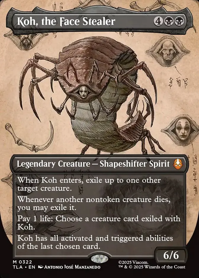 2025 Avatar: The Last Airbender Koh, the Face Stealer mythic #322 mythic card image