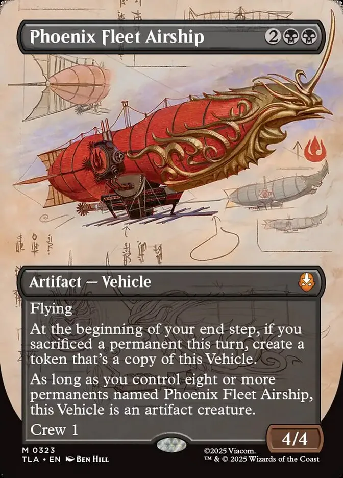 2025 Avatar: The Last Airbender Phoenix Fleet Airship mythic #323 mythic card image